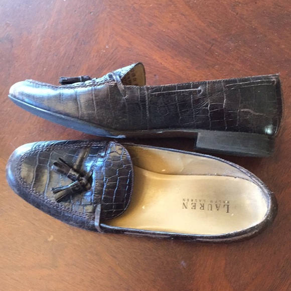 Ralph Lauren Faux Crocodile shoes - Picture 2 of 4